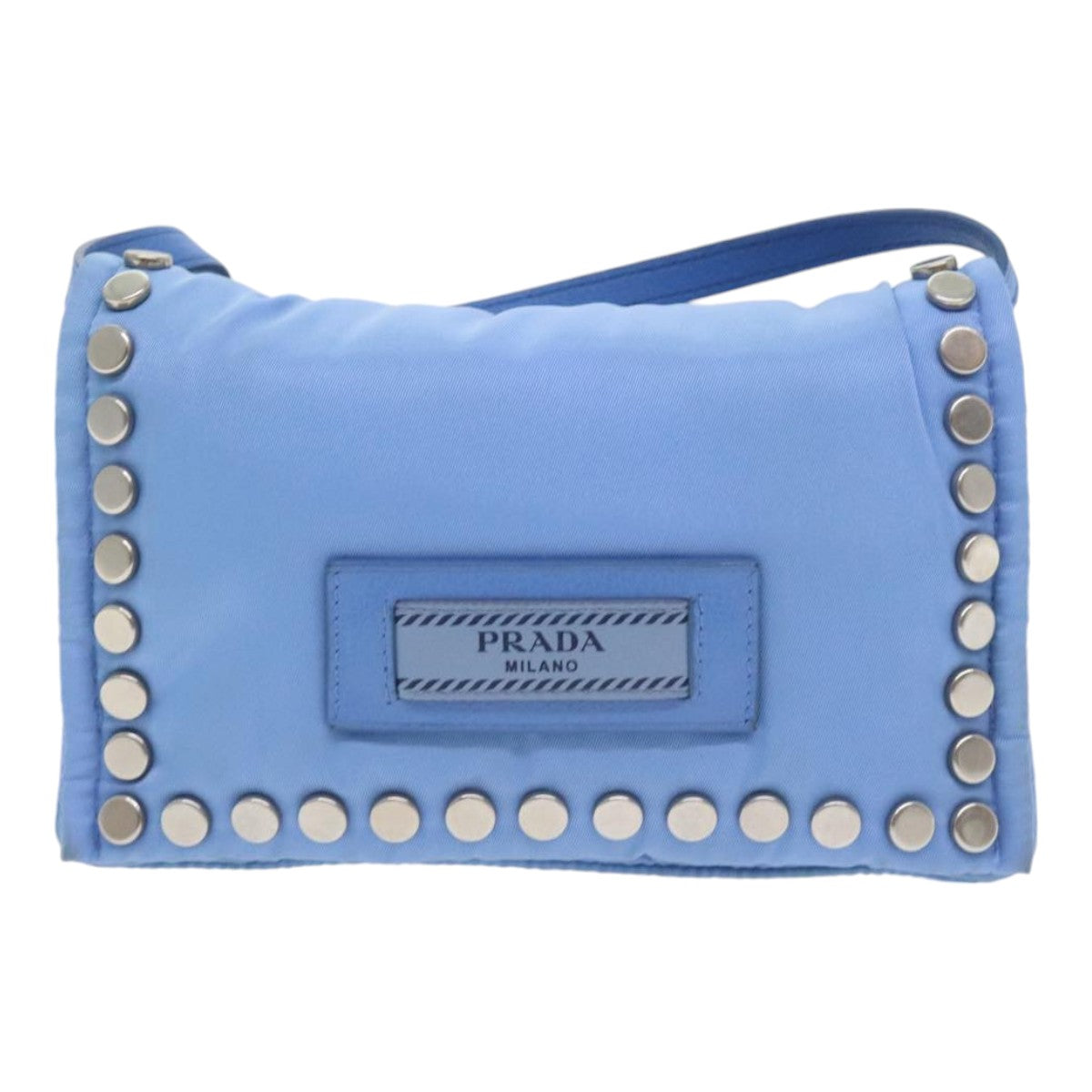 PRADA Shoulder Bag Nylon Blue Auth 89790