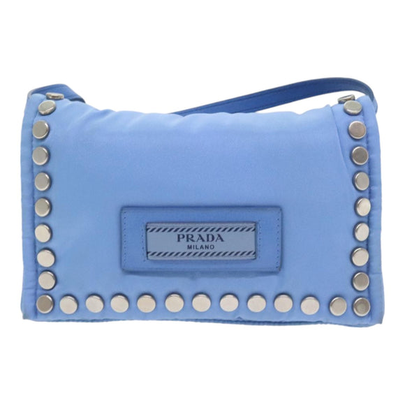 PRADA Shoulder Bag Nylon Blue Auth 89790