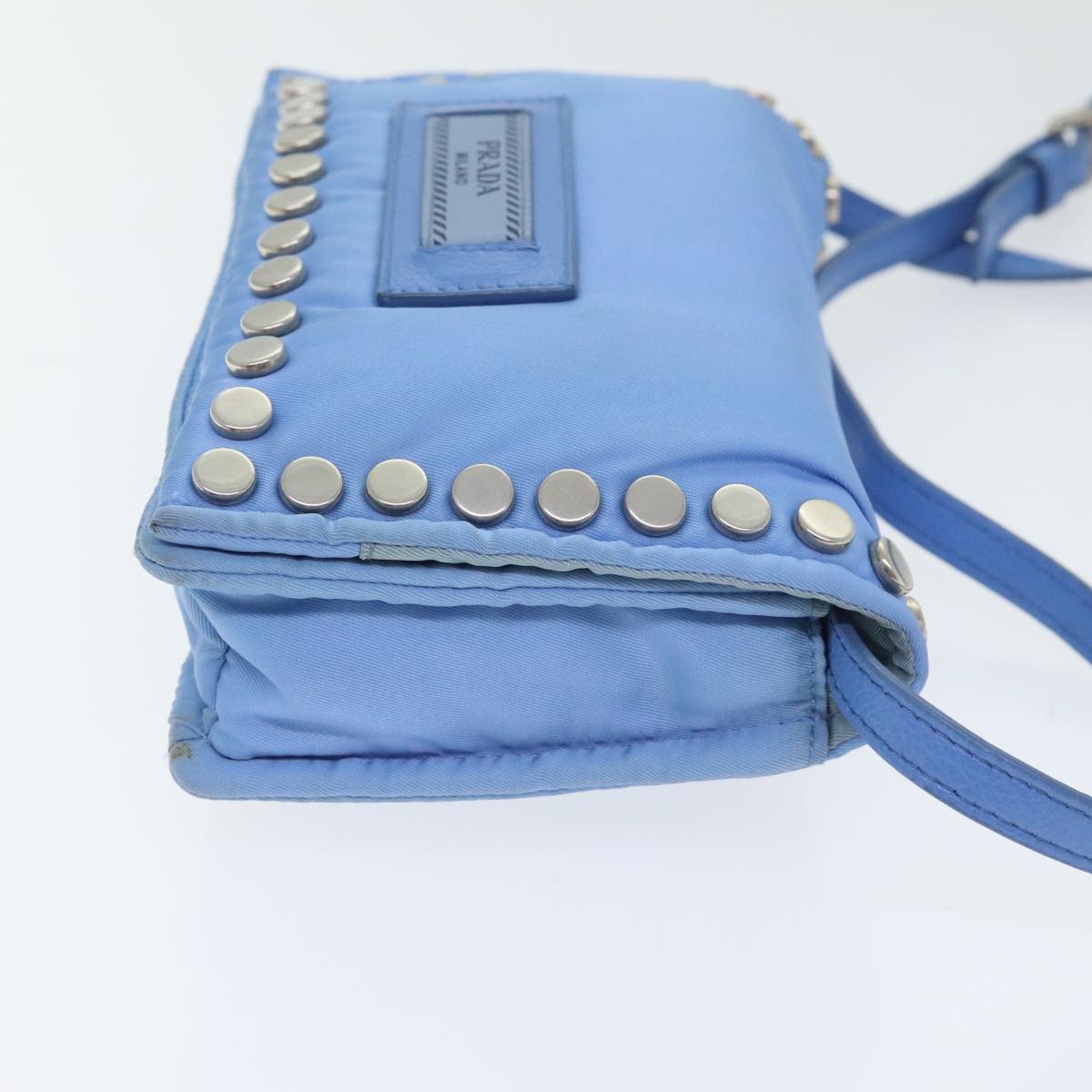 PRADA Shoulder Bag Nylon Blue Auth 89790