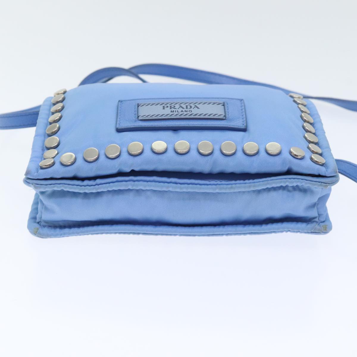 PRADA Shoulder Bag Nylon Blue Auth 89790