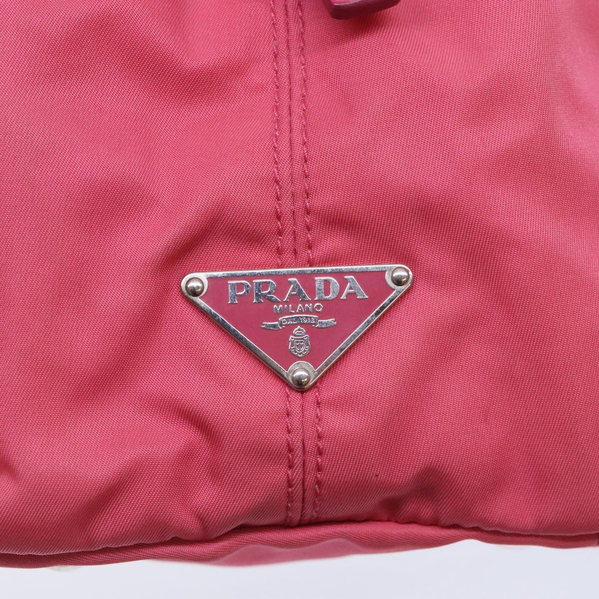 PRADA Tote Bag Nylon Pink Auth 89791