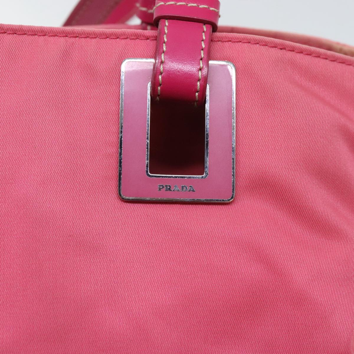 PRADA Tote Bag Nylon Pink Auth 89791