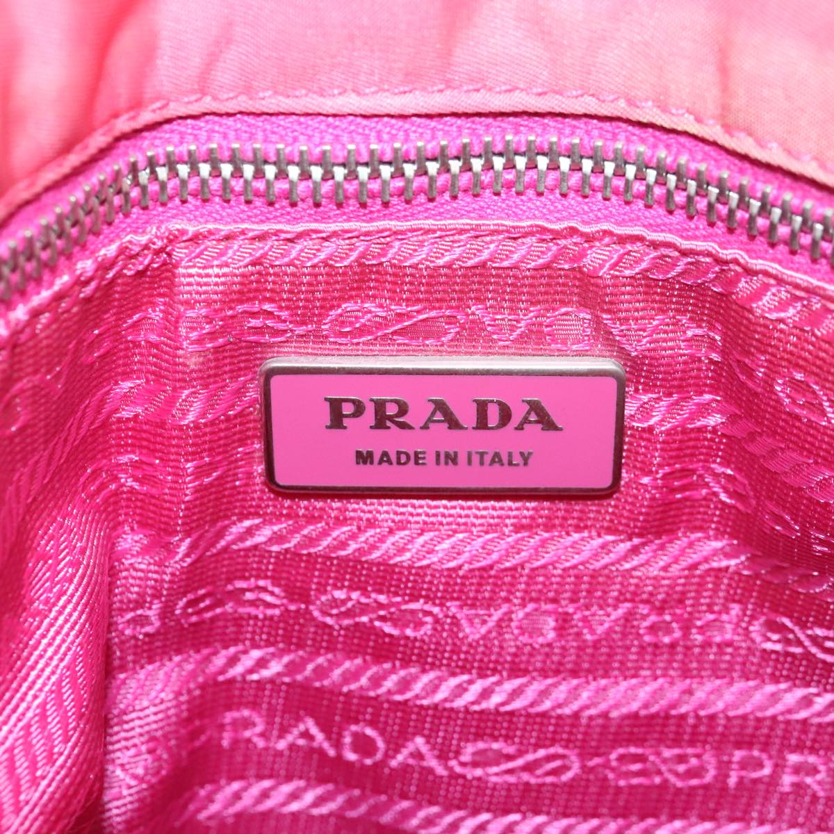 PRADA Tote Bag Nylon Pink Auth 89791