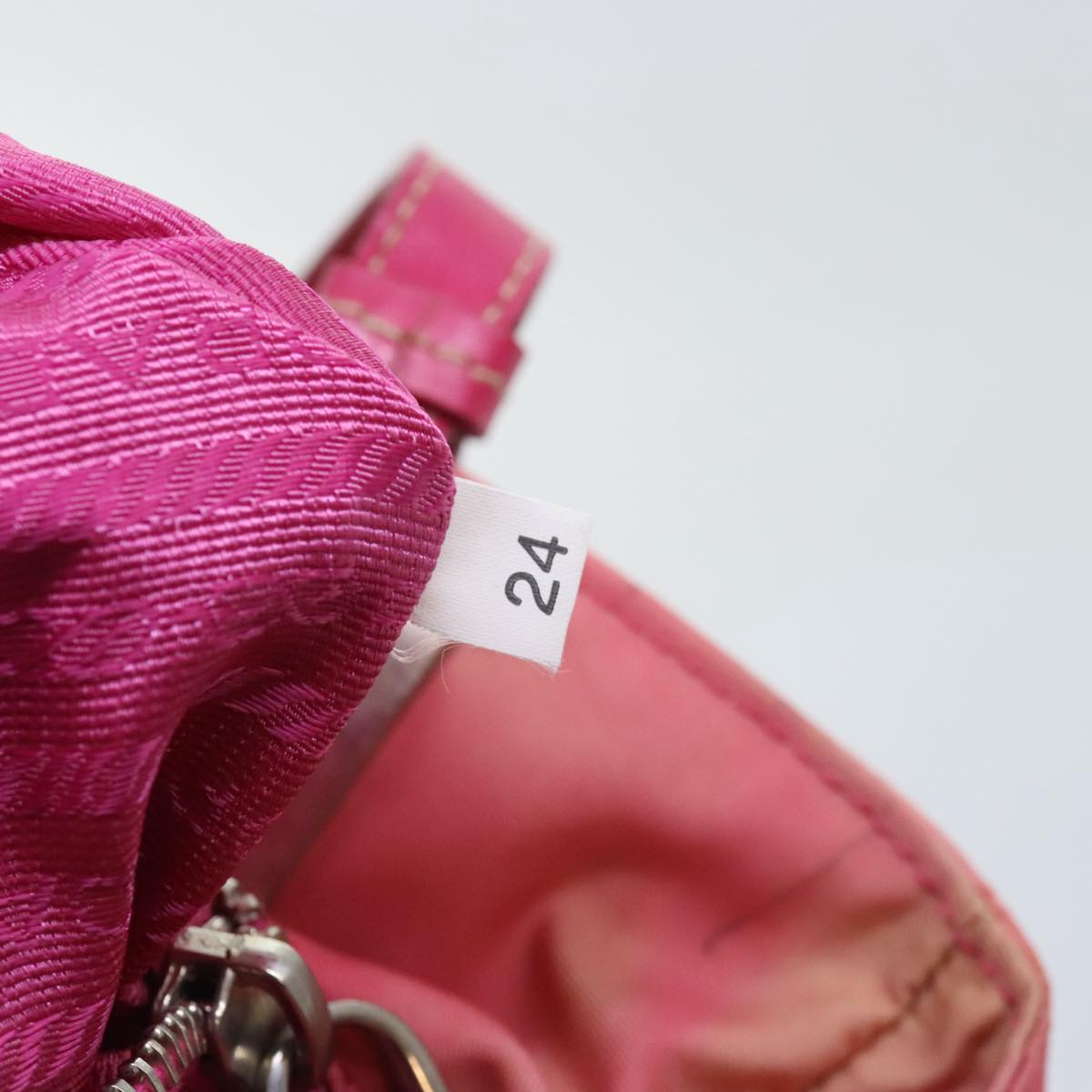 PRADA Tote Bag Nylon Pink Auth 89791