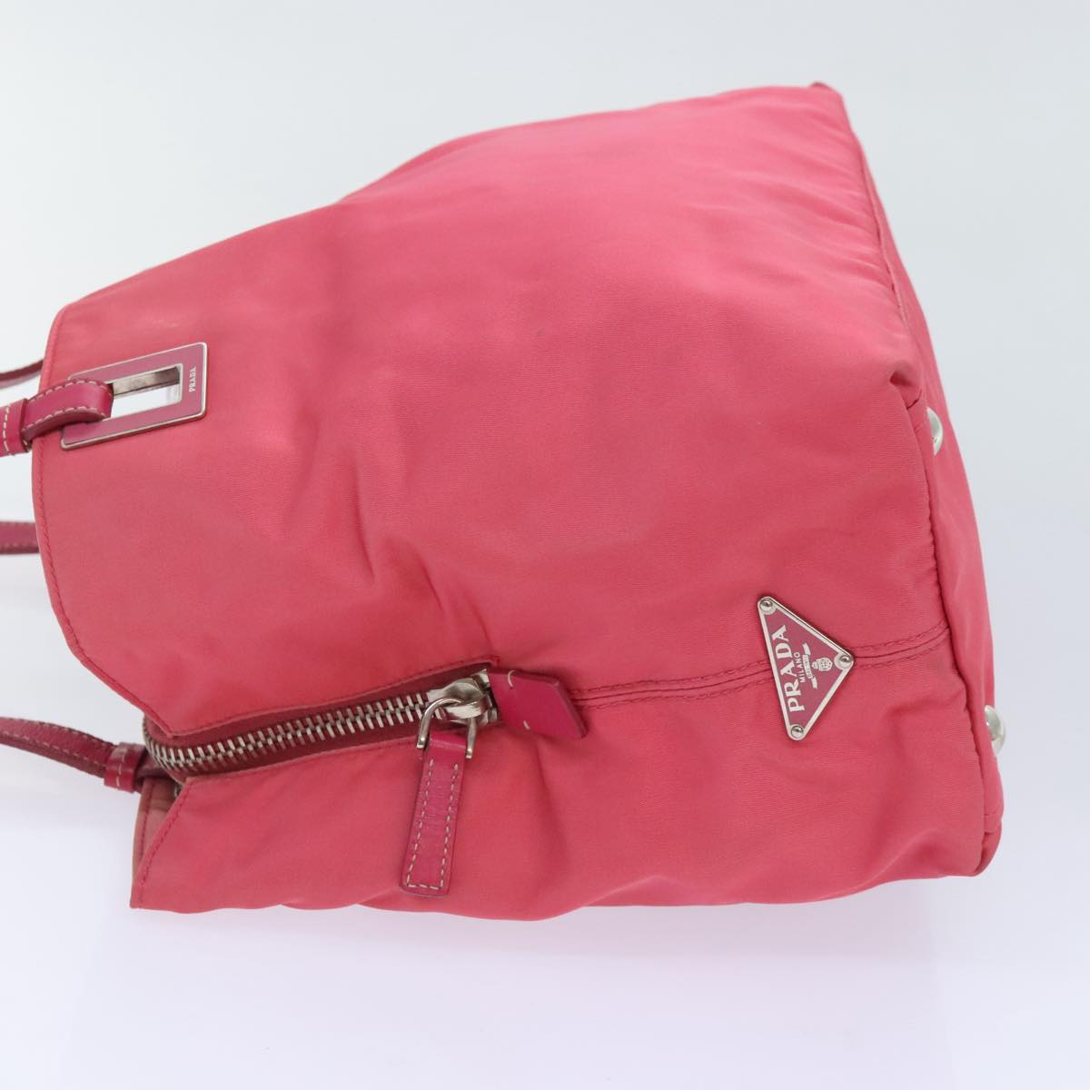 PRADA Tote Bag Nylon Pink Auth 89791