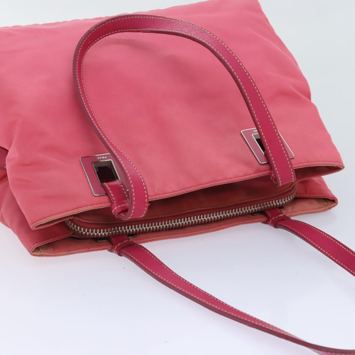 PRADA Tote Bag Nylon Pink Auth 89791