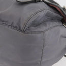PRADA Shoulder Bag Nylon Gray Silver Auth 89792-14