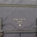 PRADA Shoulder Bag Nylon Gray Silver Auth 89792-19