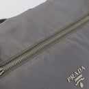 PRADA Shoulder Bag Nylon Gray Silver Auth 89792-21