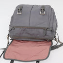 PRADA Shoulder Bag Nylon Gray Silver Auth 89792-22