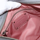 PRADA Shoulder Bag Nylon Gray Silver Auth 89792-9