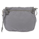 PRADA Shoulder Bag Nylon Gray Silver Auth 89792-13
