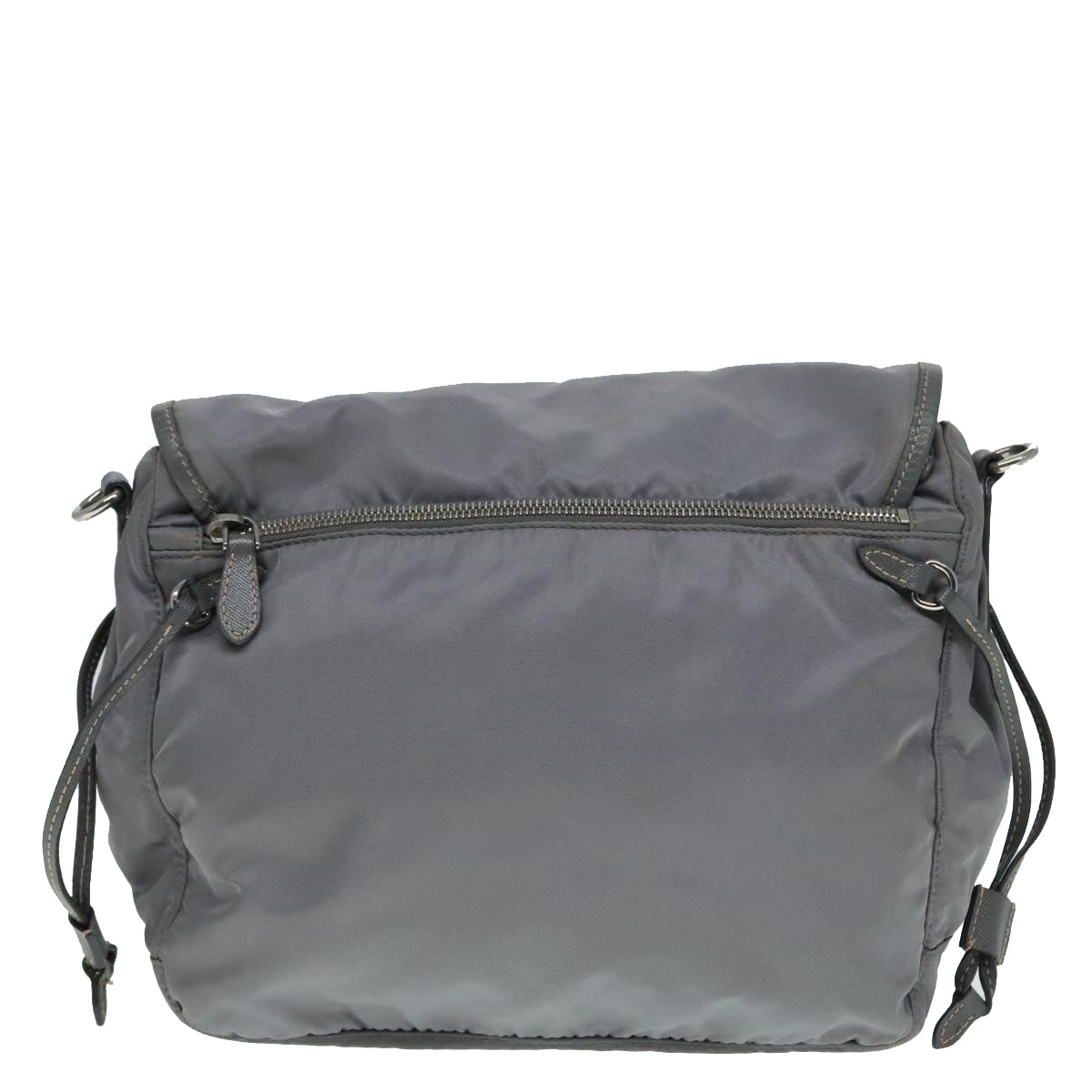 PRADA Shoulder Bag Nylon Gray Auth 89792 - 0