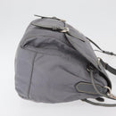 PRADA Shoulder Bag Nylon Gray Silver Auth 89792-2