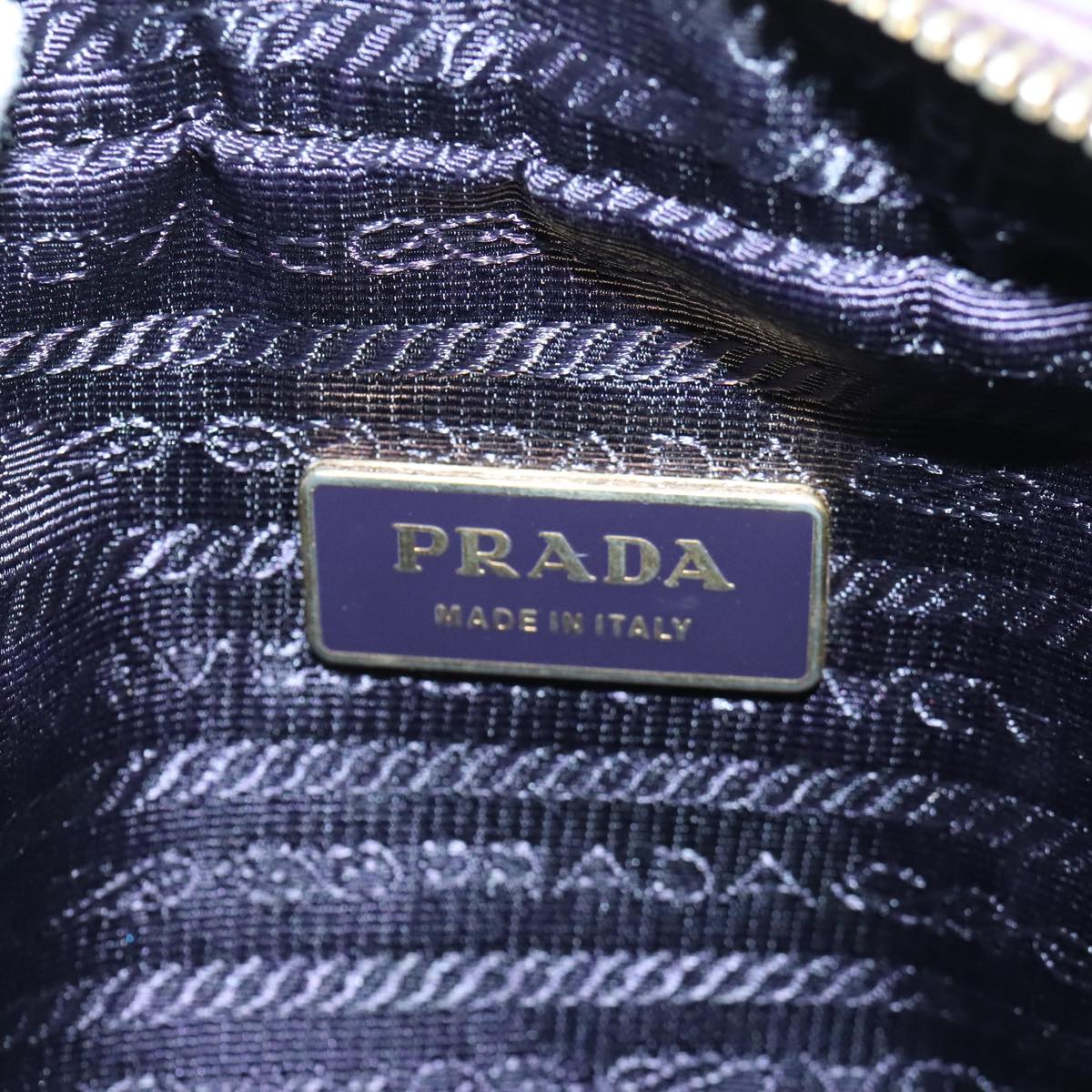 PRADA Shoulder Bag Leather Purple Auth 89794