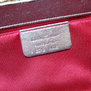 Salvatore Ferragamo Gancini Hand Bag Wicker Silver Gold Auth 89809A-11