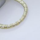 Salvatore Ferragamo Gancini Hand Bag Wicker Silver Gold Auth 89809A-7