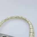 Salvatore Ferragamo Gancini Hand Bag Wicker Silver Gold Auth 89809A-14