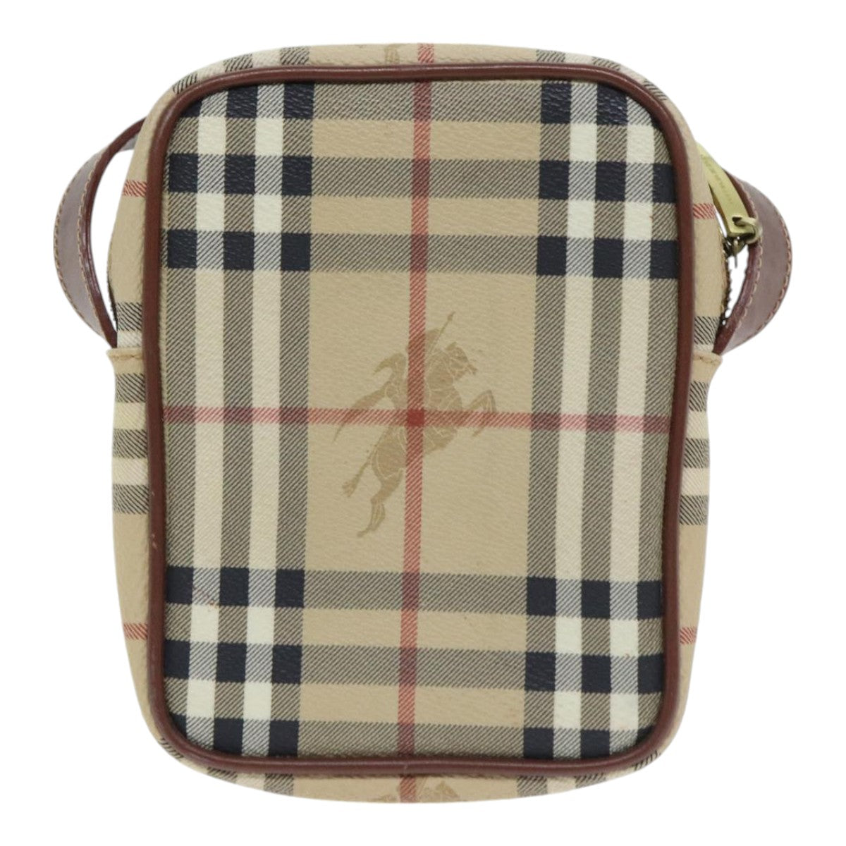 BURBERRY Nova Check Shoulder Bag PVC Beige Auth 89820 - 0