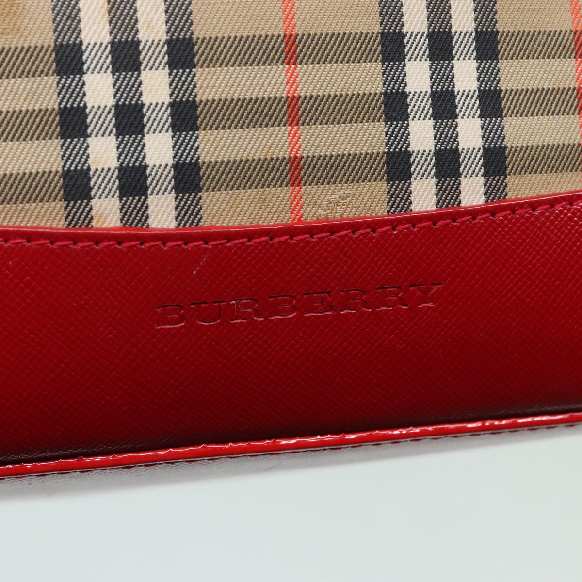 BURBERRY Nova Check Backpack Beige Red Auth 89821