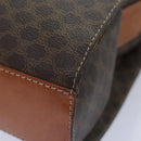 CELINE Macadam Canvas Umhängetasche PVC Leder Braun Auth 89824-14