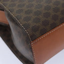 CELINE Macadam Canvas Umhängetasche PVC Leder Braun Auth 89824-15
