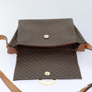 CELINE Macadam Canvas Umhängetasche PVC Leder Braun Auth 89824-10