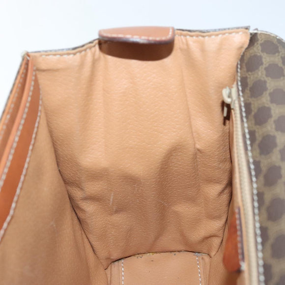 CELINE Macadam Canvas Umhängetasche PVC Leder Braun Auth 89824