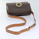 CELINE Macadam Canvas Umhängetasche PVC Leder Braun Auth 89824-7