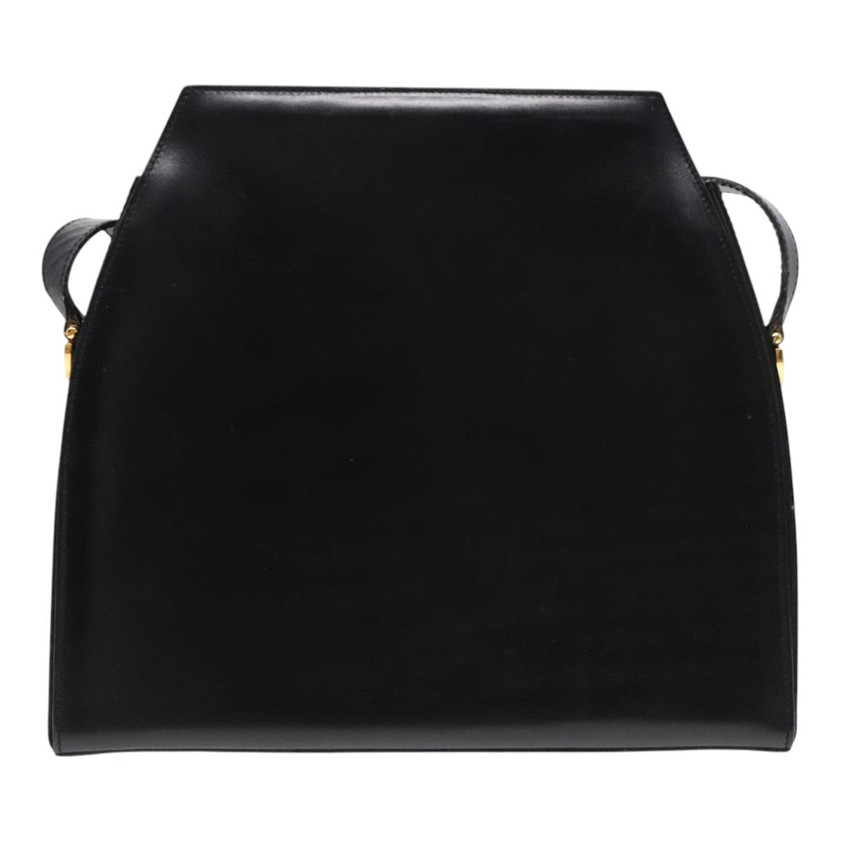 CELINE Shoulder Bag Leather Black Auth 89826 - 0