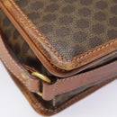 CELINE Macadam Canvas Shoulder Bag PVC Leather Brown Gold Auth 89829-16