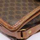 CELINE Macadam Canvas Shoulder Bag PVC Leather Brown Gold Auth 89829-17