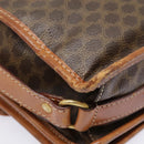 CELINE Macadam Canvas Shoulder Bag PVC Leather Brown Gold Auth 89829-18