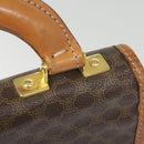 CELINE Macadam Canvas Shoulder Bag PVC Leather Brown Gold Auth 89829-20