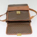 CELINE Macadam Canvas Shoulder Bag PVC Leather Brown Gold Auth 89829-22