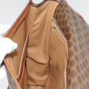 CELINE Macadam Canvas Shoulder Bag PVC Leather Brown Gold Auth 89829-25