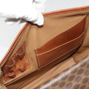 CELINE Macadam Canvas Shoulder Bag PVC Leather Brown Gold Auth 89829-26