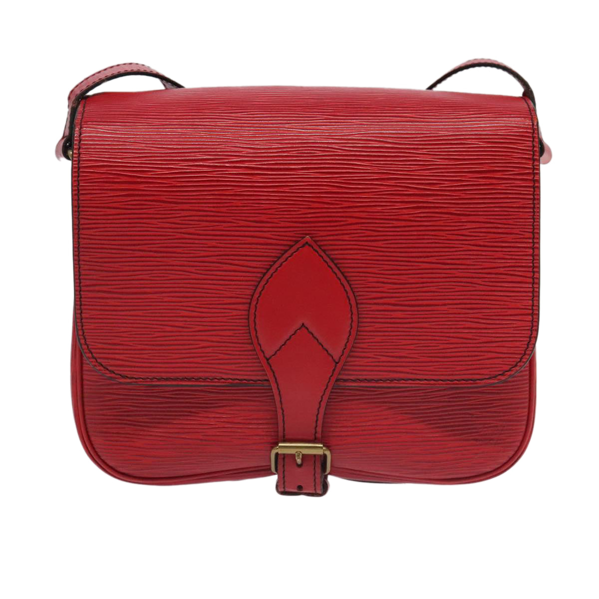 LOUIS VUITTON Epi Cartesier MM Shoulder Bag Red M52247 LV Auth 89830