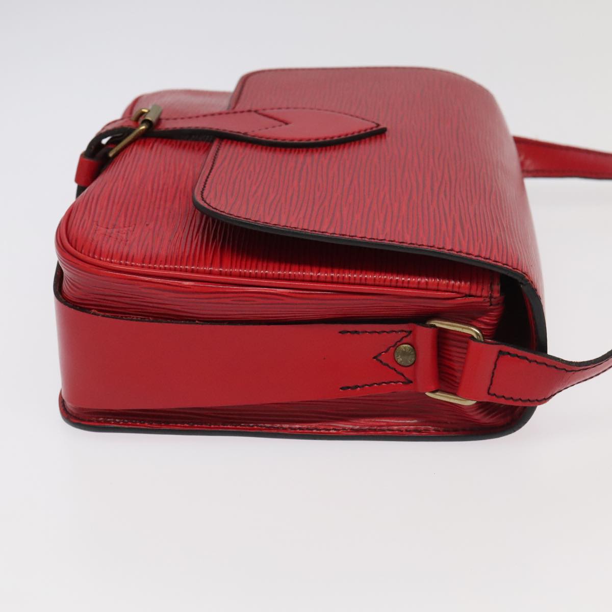 LOUIS VUITTON Epi Cartesier MM Shoulder Bag Red M52247 LV Auth 89830