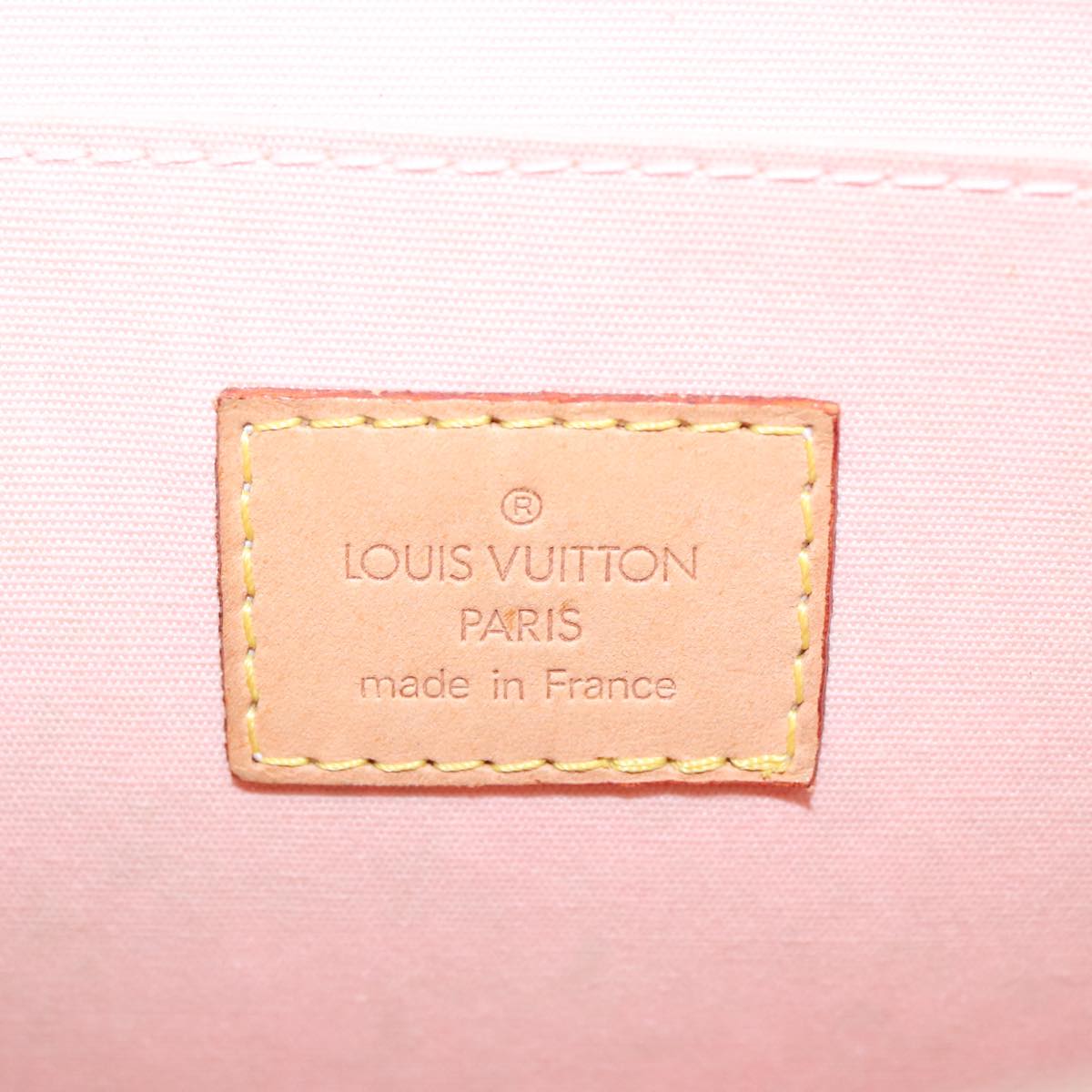 LOUIS VUITTON Vernis Biscayne Bay PM Bag Marshmallow Pink M91288 LV Auth 89842