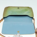 LOUIS VUITTON Monogram Vernis Thompson Street Bag Baby Blue M91009 Auth 89846-10