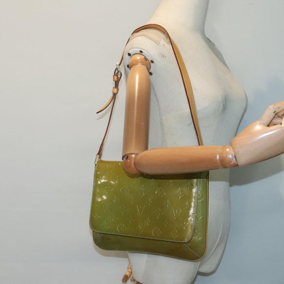 LOUIS VUITTON Monogram Vernis Thompson Street Bag Baby Blue M91009 Auth 89846