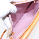 LOUIS VUITTON Monogram Vernis Motto Pouch Marshmallow Pink M91312 LV Auth 89850-10