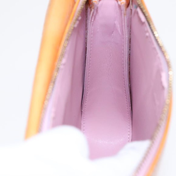 LOUIS VUITTON Monogram Vernis Motto Pouch Marshmallow Pink M91312 LV Auth 89850