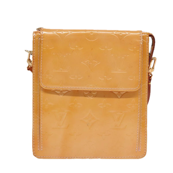 LOUIS VUITTON Monogram Vernis Motto Pouch Marshmallow Pink M91312 LV Auth 89850