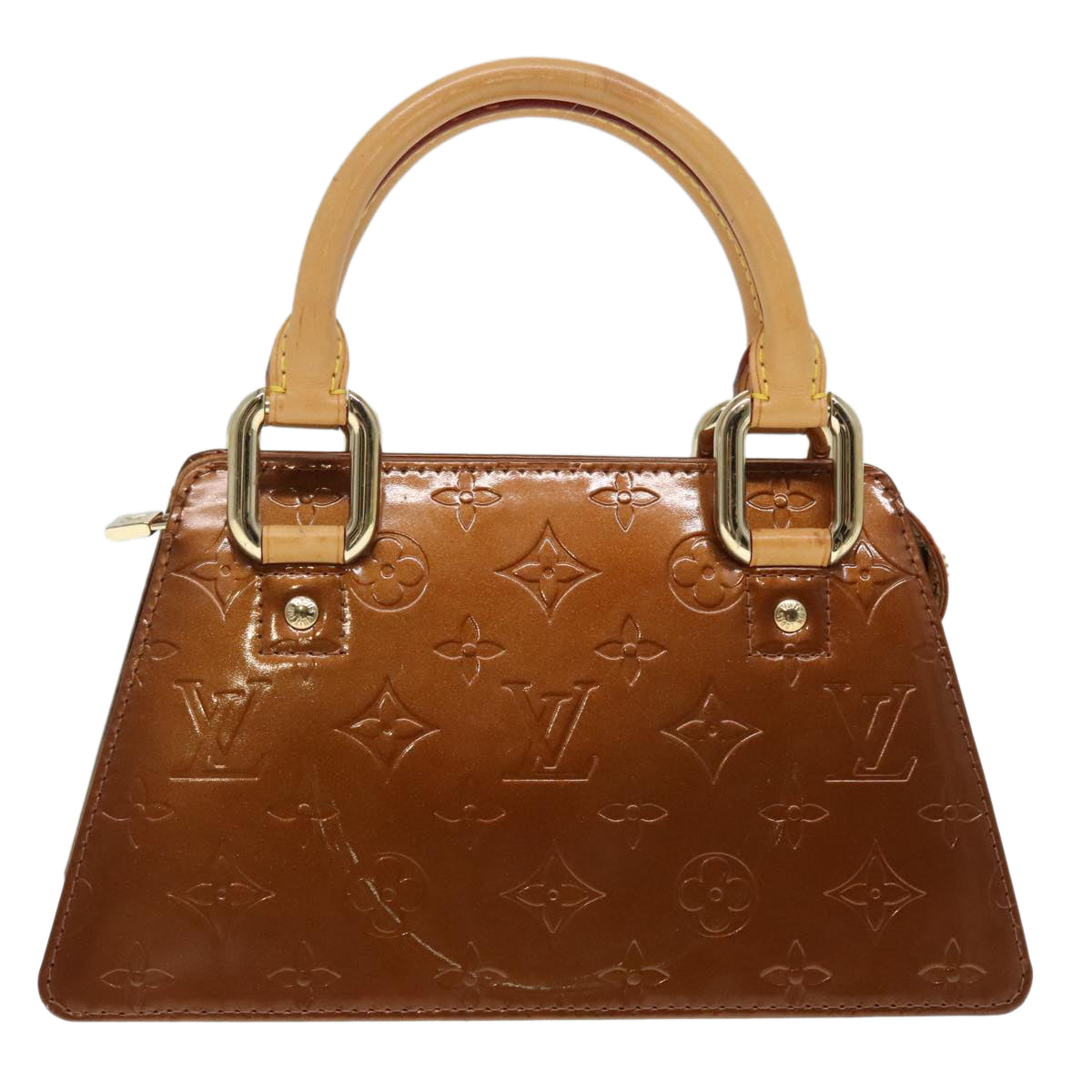 LOUIS VUITTON Monogram Vernis Forsyth Hand Bag Bronze M91113 LV Auth 89852