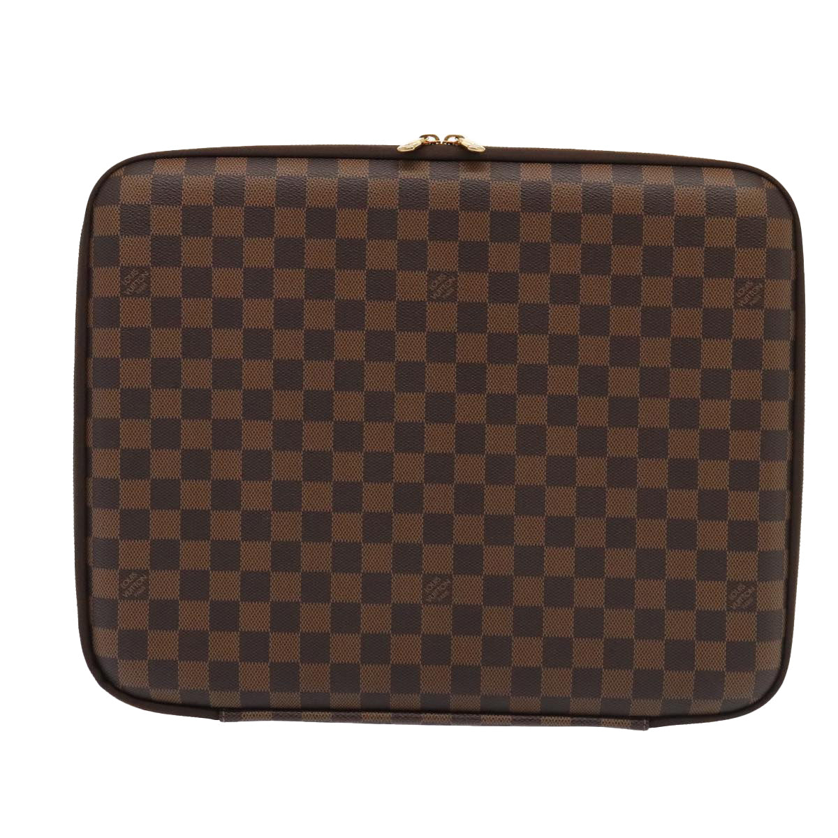 LOUIS VUITTON Damier Ebene Computer Sleeve MM PC Case N58023 LV Auth 89889A