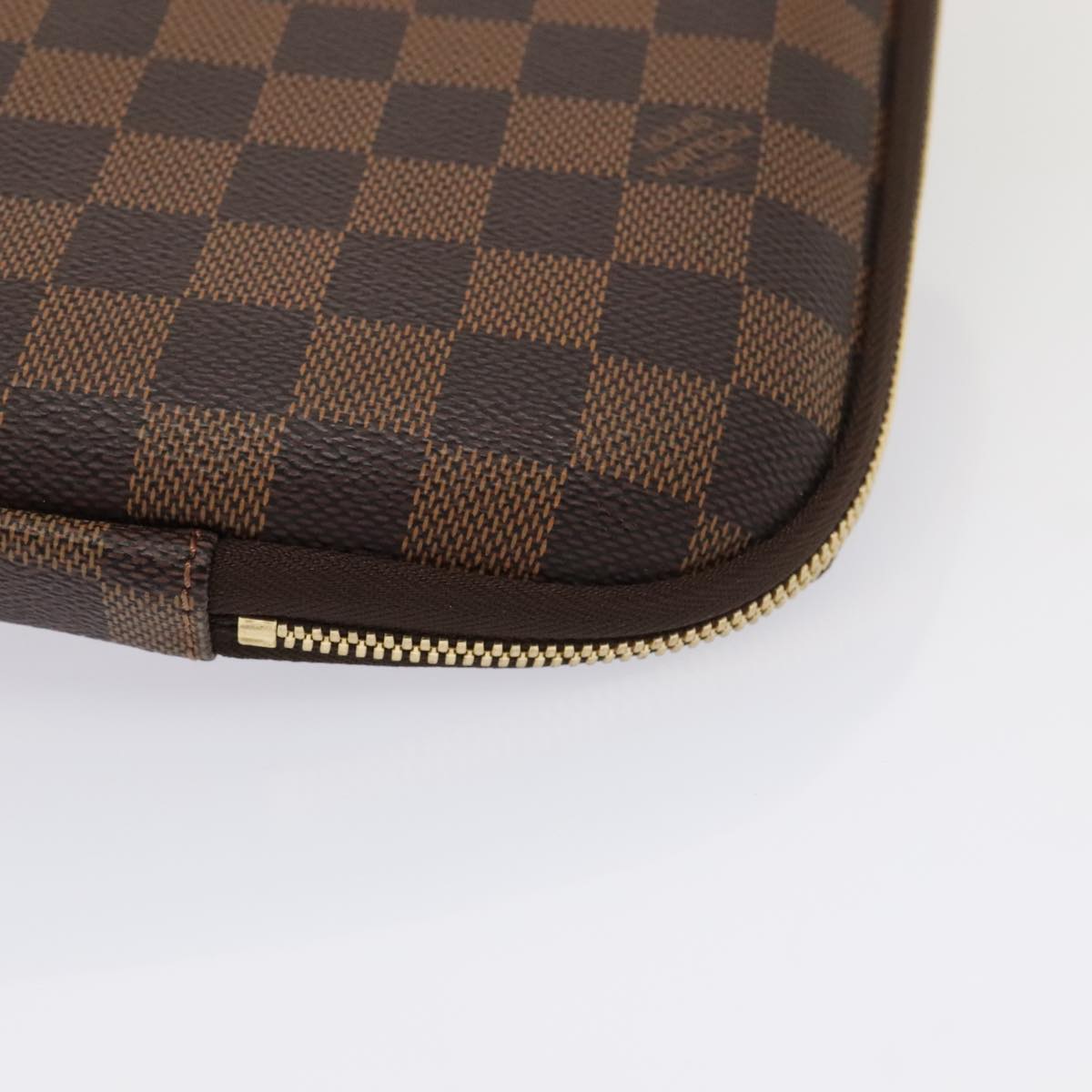 LOUIS VUITTON Damier Ebene Computer Sleeve MM PC Case N58023 LV Auth 89889A