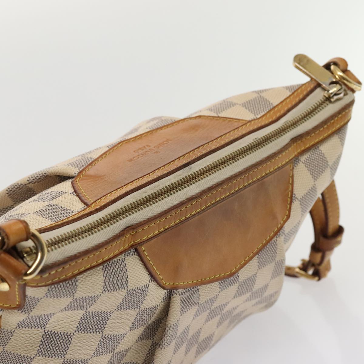 LOUIS VUITTON Damier Azur Siracusa PM Shoulder Bag N41113 LV Auth 89899