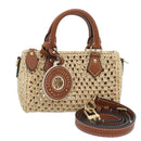 LOUIS VUITTON Nano Speedy Hand Bag Raffia Leather Beige M83525 LV Auth 89904S-1